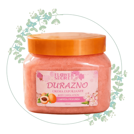 Exfoliante Azúcar Y Sal Orgánico Durazno 500ml Flower Secret