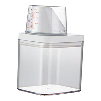 Contenedor De Almacenamiento De Arroz Despensa Con Taza Medidora Dispensador De Detergente Para Ropa S (700 Ml)