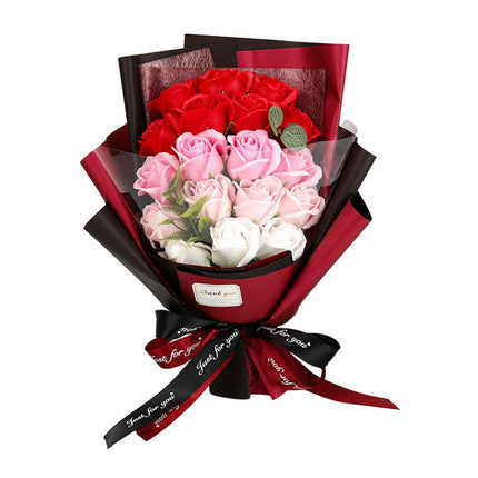 Jabón Rosa Flor Regalos Ramo De Flores Para Fiesta De Compromiso Fotografía Accesorios Rojo