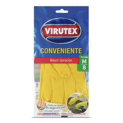 Virutex Guante de Goma Conveniente Talla M 1 par | Apishop.cl