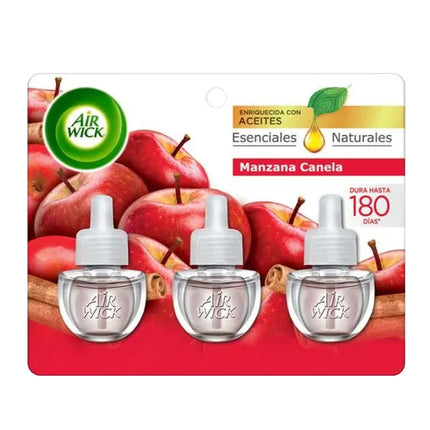 AirWick Recarga Desodorante Electrico Manzana Canela 3 unid | Apishop.cl