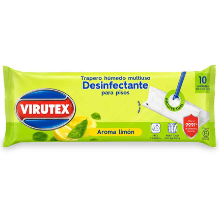 Virutex Trapero Humedo Desinfectante Limon 10 unid | Apishop.cl