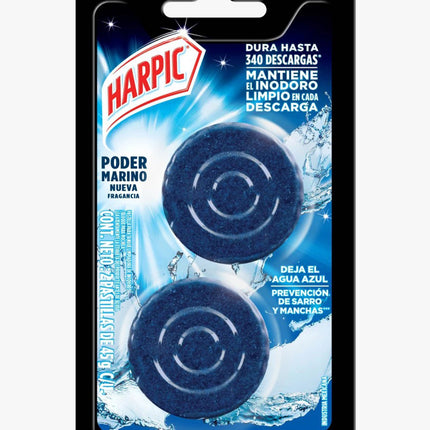 Harpic Pastilla estanque inodoro Power Plus 2 unid | Apishop.cl