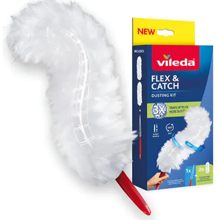 Vileda Flex & Catch Plumero Mango Corto + 2 Repuestos 1 kit | Apishop.cl