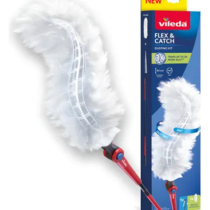 Vileda Flex & Catch Plumero Mango Largo + 1 Repuesto 1 kit | Apishop.cl