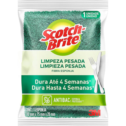 Scotch-Brite Esponja Abrasiva Limpieza Pesada 1 unid | Apishop.cl
