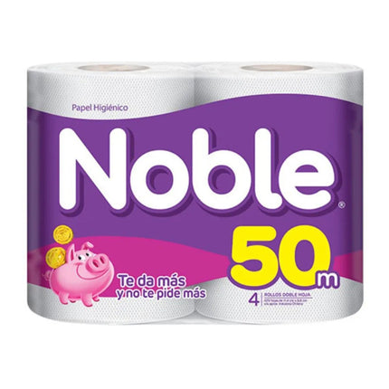 Noble Papel Higiénico Doble Hoja 50 metros 4 rollos | Apishop.cl