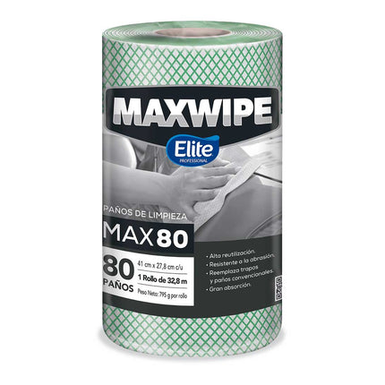 Elite Maxwipe Paños de Limpieza MAX80 Verde 80 unid | Apishop.cl