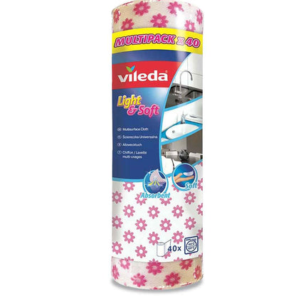 Vileda Paños de Limpieza Light & Soft 40 unid | Apishop.cl