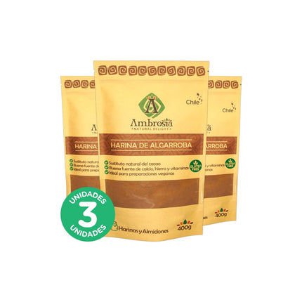 Pack 3, Harina de Algarroba 400gr