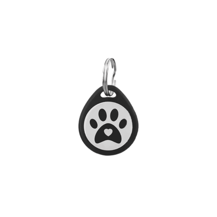 Placa Identificación Idtag Para Mascotas Gato Perro - Negro