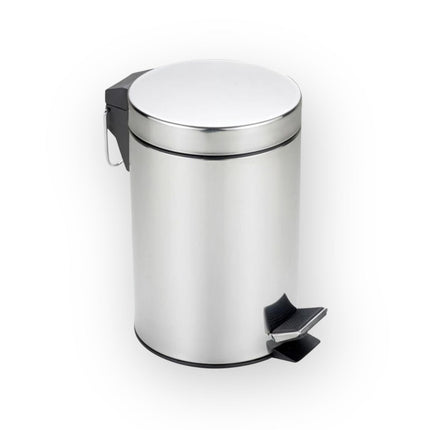 Basurero de Pedal de 12 Litros en Acero Inoxidable