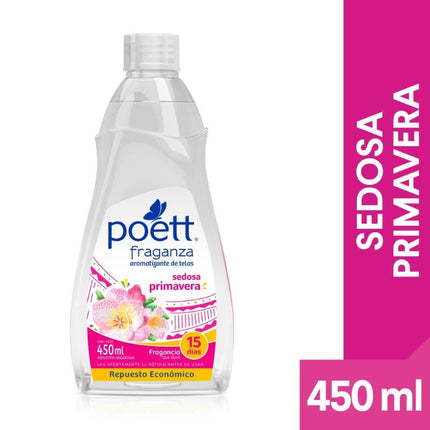 Aromatizante Tela Líquido Sedosa Primavera Frasco, 450 ml