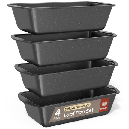 Juego de moldes para pan BAKKENMASTER, antiadherentes de acero al carbono, 11 pulgadas, paquete de 4