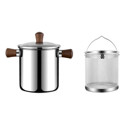Olla Pequeña Para Freír De Acero Inoxidable, Mini Freidora De Aceite Para Alimentos, Carne Seca, L