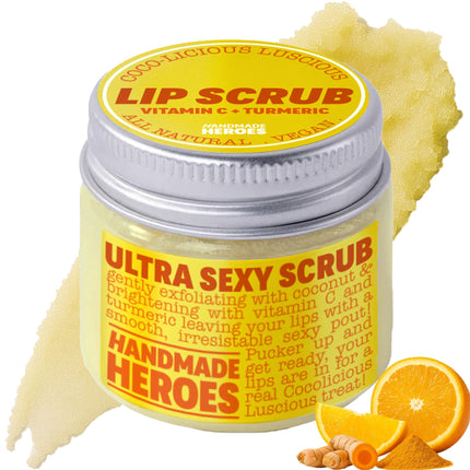 Exfoliante labial Handmade Heroes Turmeric con vitamina C, 30 ml, 100% vegano