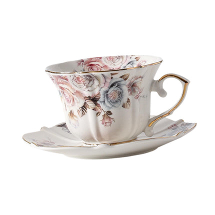 Taza De Café Con Diseño Floral, 200 Ml, Fácil De Limpiar, Con Asas, Ideal Para Regalar.