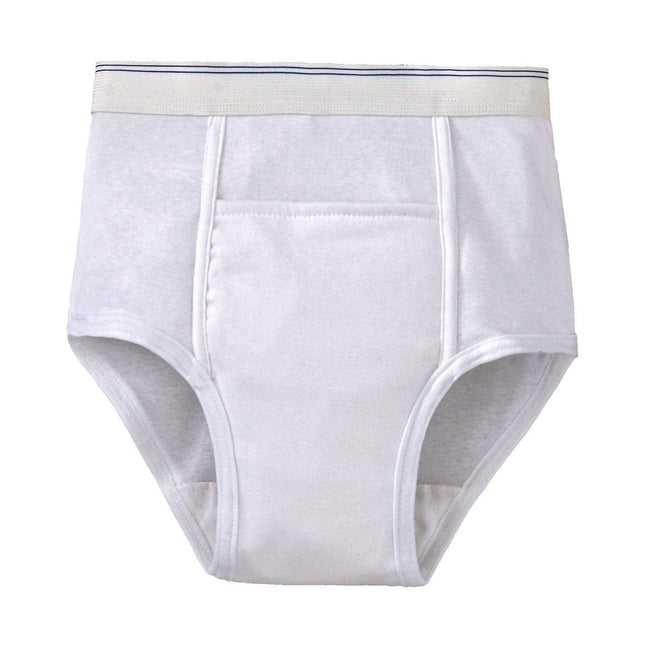 Calzoncillos para el cuidado de la incontinencia para hombre, reutilizables, 3XL, blancos