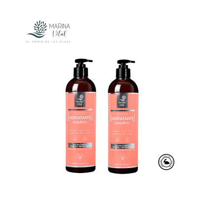 2 Shampoo Poder Hidratante Algas Pack MARINA VITAL