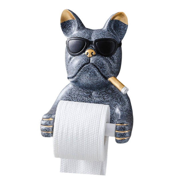 Portarrollos De Papel Higiénico Figura De Perro Portarrollos De Papel Para Decoración De Baño Gris