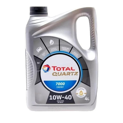 ACEITE MOTOR 10W40 TOTAL QUARTZ 7000 4 LITROS amarillo