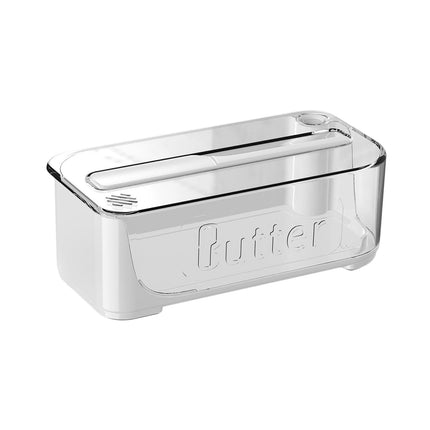 Plato De Mantequilla Con Cortador, Recipiente De Almacenamiento De Queso De Fácil Corte Para Refrigerador, Blanco