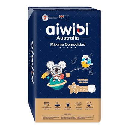 Pañales premium aiwibi pants 5 XG 40 U