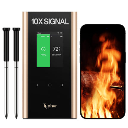 Termómetro inalámbrico para carne Typhur Sync Gold Dual con 2 sondas