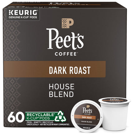 Cápsulas de café Peet's Coffee Dark Roast House Blend, 60 unidades