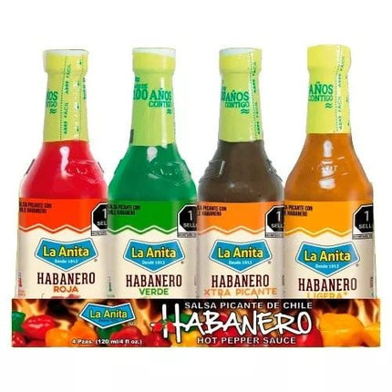 Pack 4 Aji Salsa Habanero Original Extra Picante Ligera