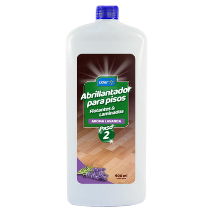Abrillantador Líquido Piso Flotante Aroma Lavanda Botella, 900 ml