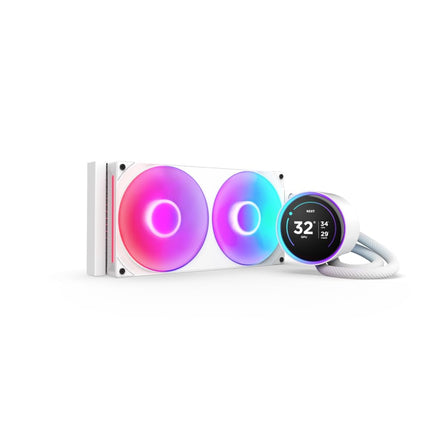 Refrigeración líquida para CPU NZXT Kraken Elite 280 mm RGB LCD, blanca