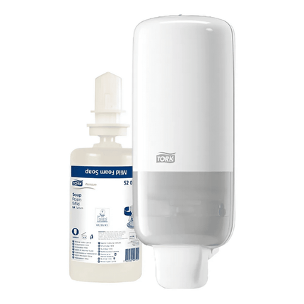 Dispensador Jabón En Espuma Tork + Carga 1000 Ml Blanco