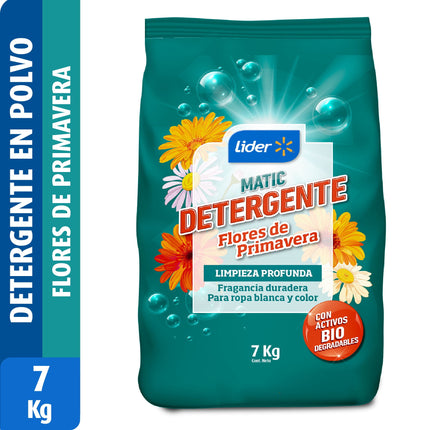 Detergente en Polvo Flores de Primavera Bolsa, 7 kg