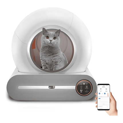 Caja De Arena Robot De Limpieza Automática Para Gatos Arener Blanco
