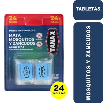 Insecticida Tabletas Mata Mosquito, Moscas y Zancudos Doypack, 24 Tabletas