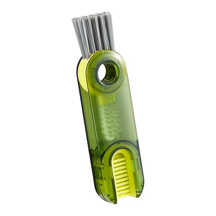 Mini Cepillo De Limpieza, Herramienta De Lavado, Cepillo De Detalle Para Tazas, Taza, Cocina, Verde Transparente
