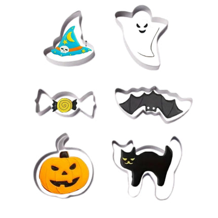 Cortador Galletas Halloween C 6pcs blanco