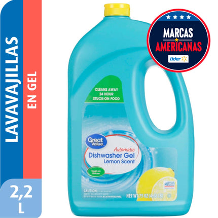 Detergente Lavavajilla En Gel Aroma Limón, 2,2 L