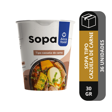 Vasos Cazuela de Carne 36X 30 Gr