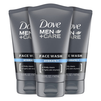 Jabón facial DOVE MEN + CARE Hydrate Plus Skin Care 150 ml x3