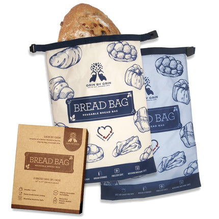 Bolsas de pan GRIN BY GRIN reutilizables para pan casero