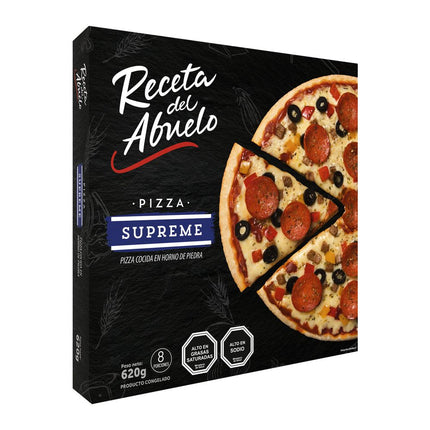 Pizza Congelada Receta del Abuelo Supreme 620 g