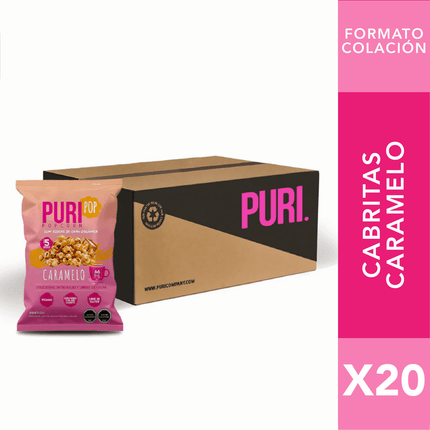 Pack Colaciones Puripop Popcorn Caramelo 25gr. / Caja 20 un