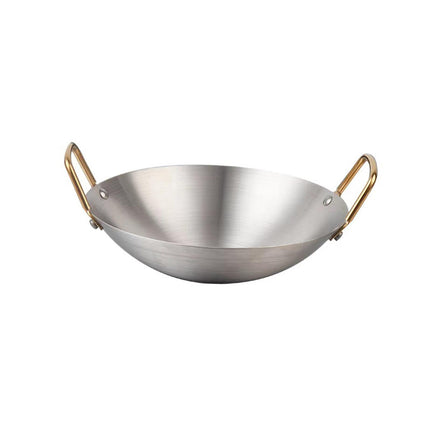 Wok De Acero Inoxidable Para Uso Doméstico, Sartén Para Saltear Carne Y Verduras, 26 Cm