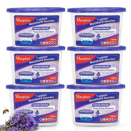 Deshumidificador Humedad Absorber Vacplus, paquete de 6 unidades, 310 ml, con fragancia