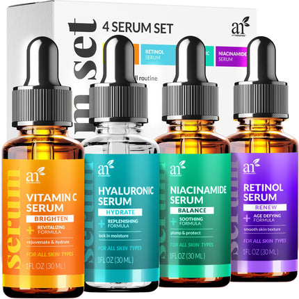 Set de cuidado de la piel Artnaturals, sérum de vitamina C con retinol y ácido hialurónico