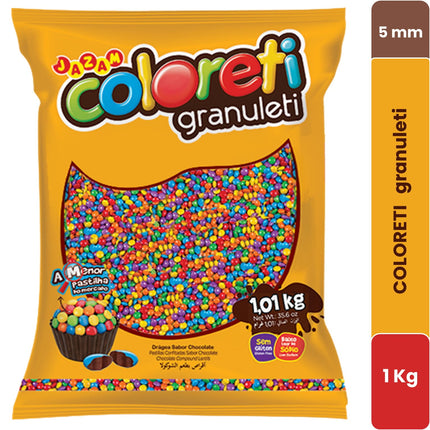 Bolsa Coloreti Granuleti Jazam Chocolate 1 Kg, Kilo. Chubi