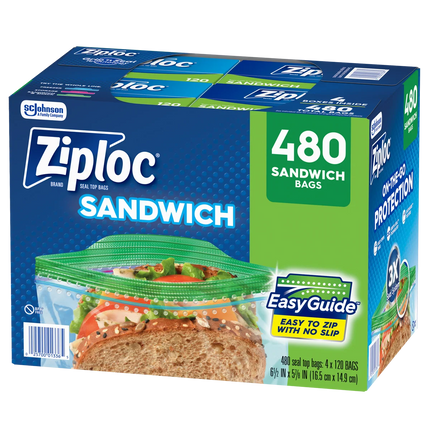 Bolsas Herméticas Sandwich 115 cm Ziploc 4 x 120 un | Apishop.cl