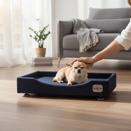 Cama de Mascotas - Talla S (55x40 cm) / Pata Montessori 3 cm (Negro)